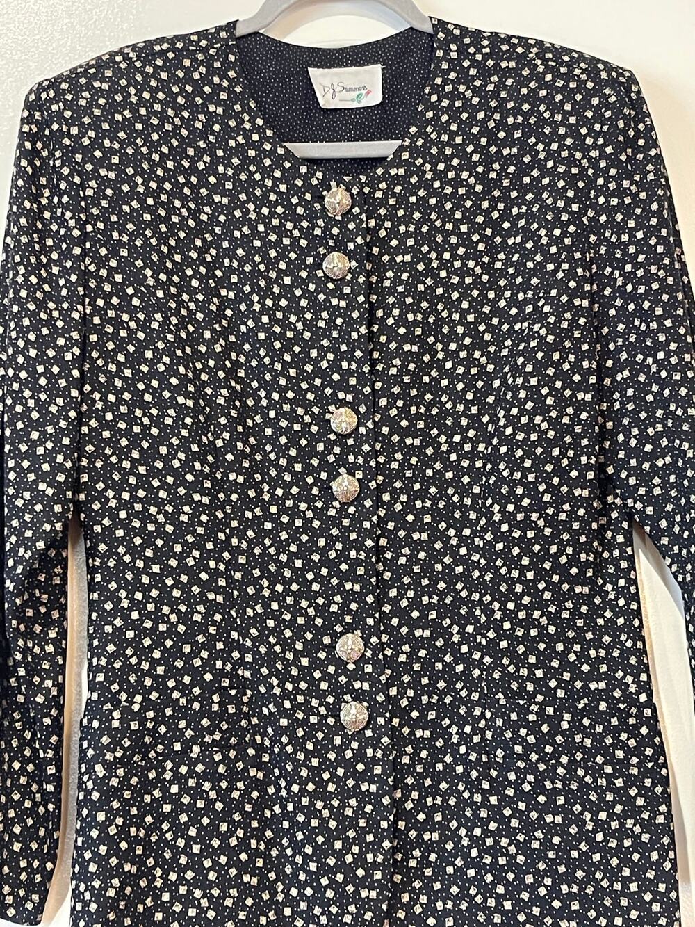 Vintage D.J. Summers Kimono Blazer Jacket Womens 10 Long Sleeve